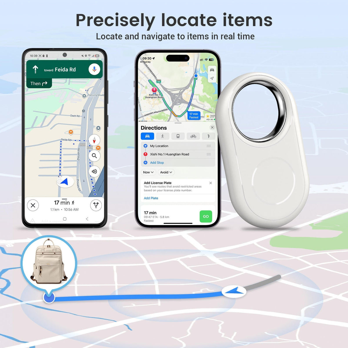 Smart Finder Tag – Never Lose Keys, Bags & More – Dual Device